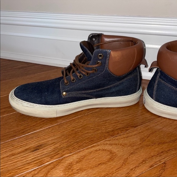 AUTHENTIC Louis Vuitton Mens Denim Sneakers - Picture 7 of 10